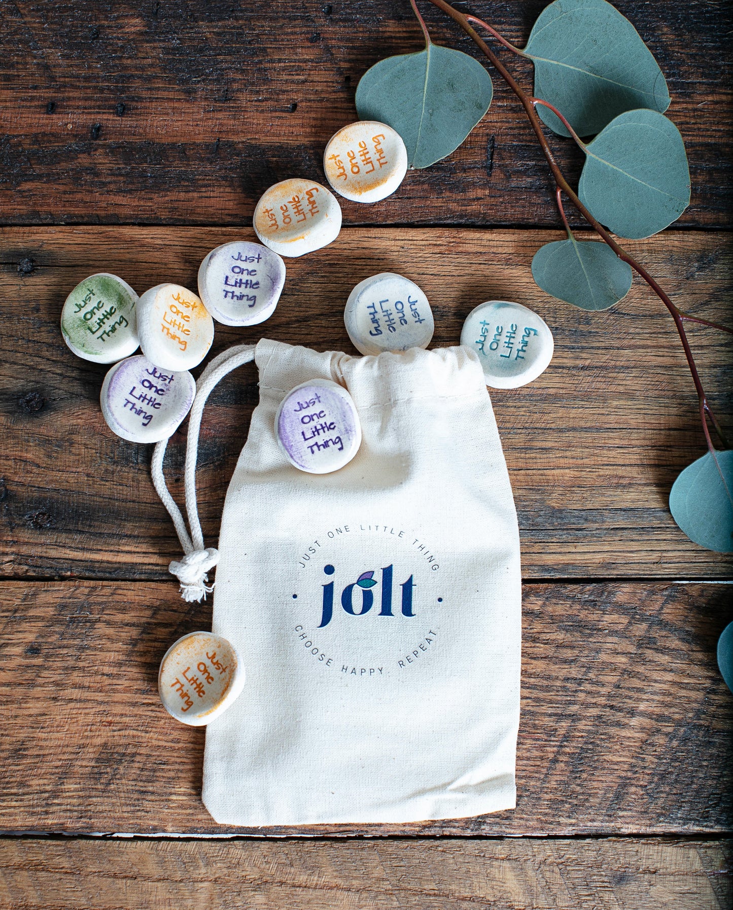 JOLT Blessing Stones, 10 Count in Branded Cloth Bag